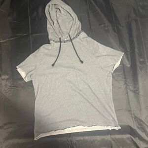 Men’s Arizona Grey Short Sleeve Hoodie Shirt Size XL